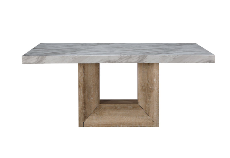 D02 NATURAL DINING TABLE + 6 D8683 DINING CHAIRS