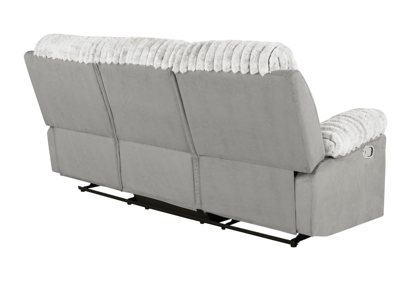 U6028 GREY RECLINING SOFA