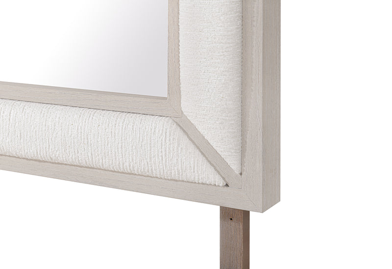 CLARA BEIGE UPHOLSTERED MIRROR
