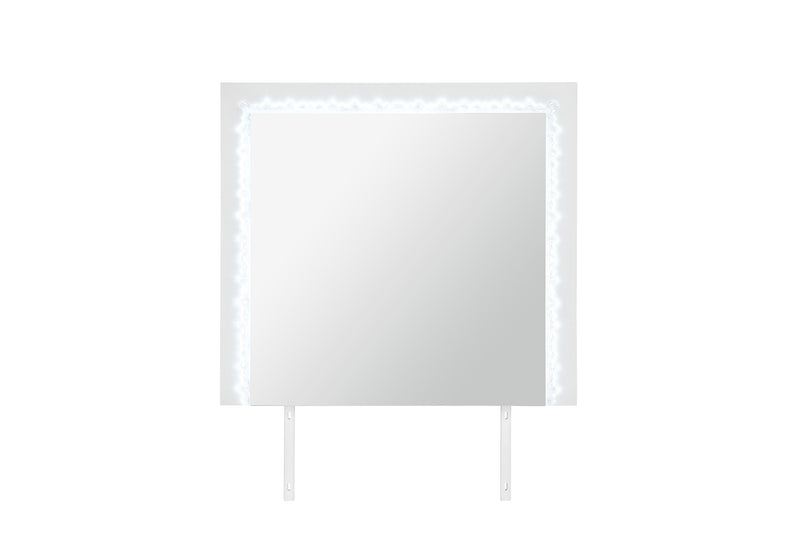 NAOMI SILVER MARBLE MIRROR WITH LED