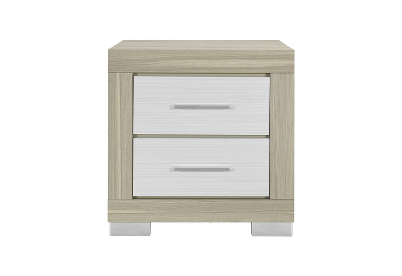 EMMA NATURAL/WHITE NIGHTSTAND