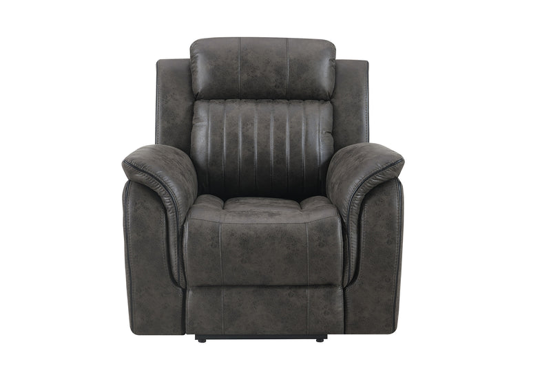 U8517 GREY RECLINING SOFA/CONSOLE RECLINING LOVESEAT/GLIDER RECLINER
