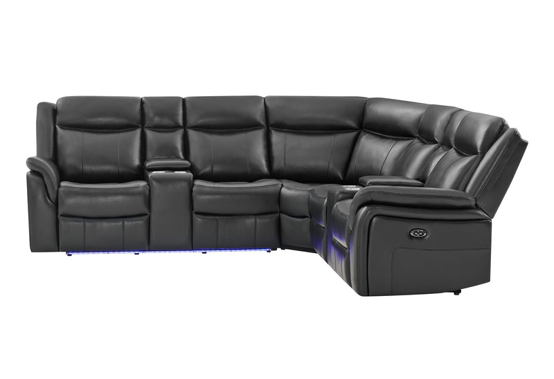 UM02 BLACK SECTIONAL