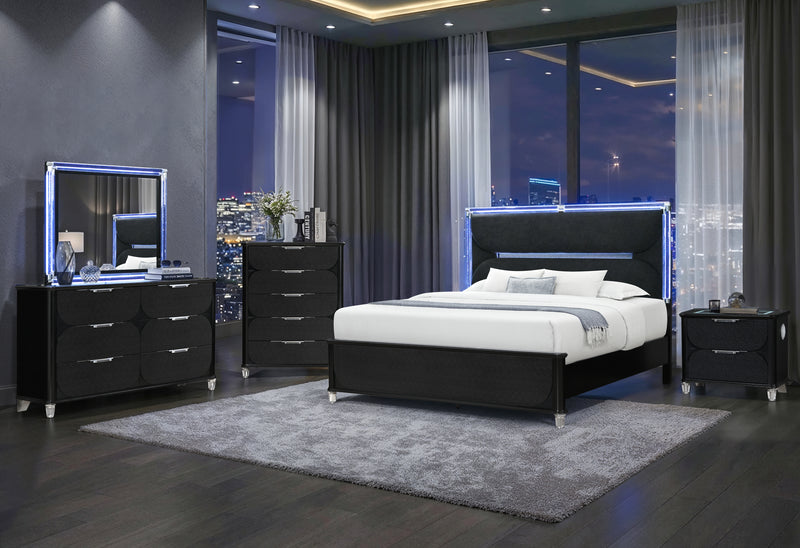 LANDO BLACK BEDROOM ACCESSORY