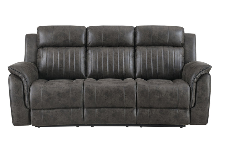 U8517 GREY RECLINING SOFA/CONSOLE RECLINING LOVESEAT/GLIDER RECLINER