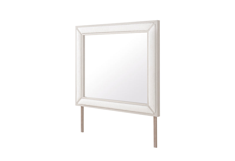 CLARA BEIGE UPHOLSTERED MIRROR