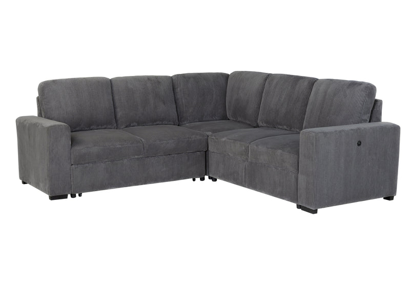 U2660 GREY SOFA BED SECTIONAL W/O CHAISE AND W/O PULLOUT