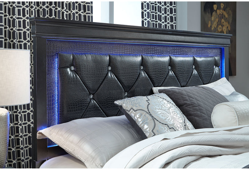 POMPEI METALLIC GREY QUEEN BED, DRESSER, MIRROR AND 2 NIGHTSTANDS