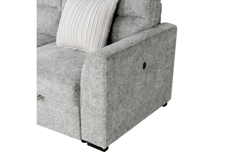 U9401 NICKEL SOFA BED SECTIONAL WITH 3 PILLOWS