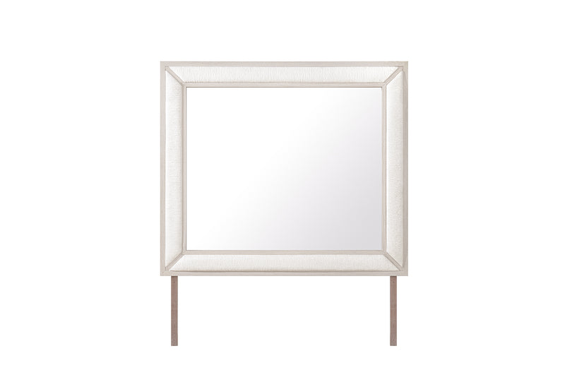 CLARA BEIGE UPHOLSTERED MIRROR